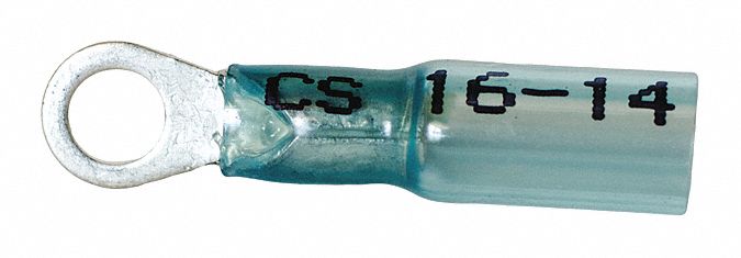 Ring Terminal Blue 14 AWG 14 AWG PK10