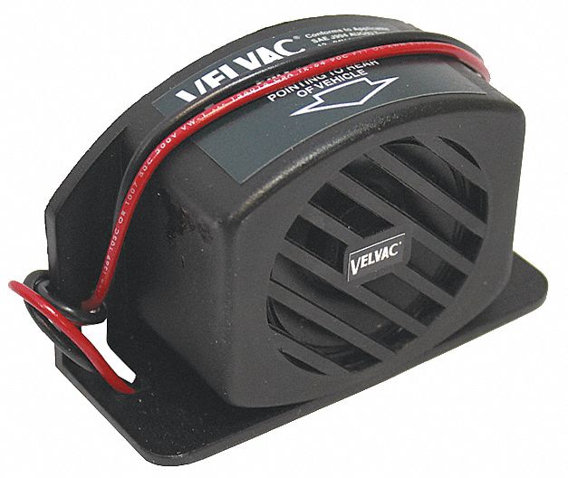Back up Alarm 107dB Black 2-7/16 In H