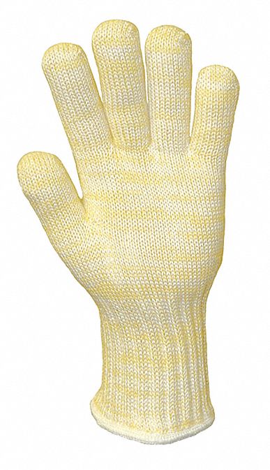 Heat Resistant Glove M Yellow/White PK12