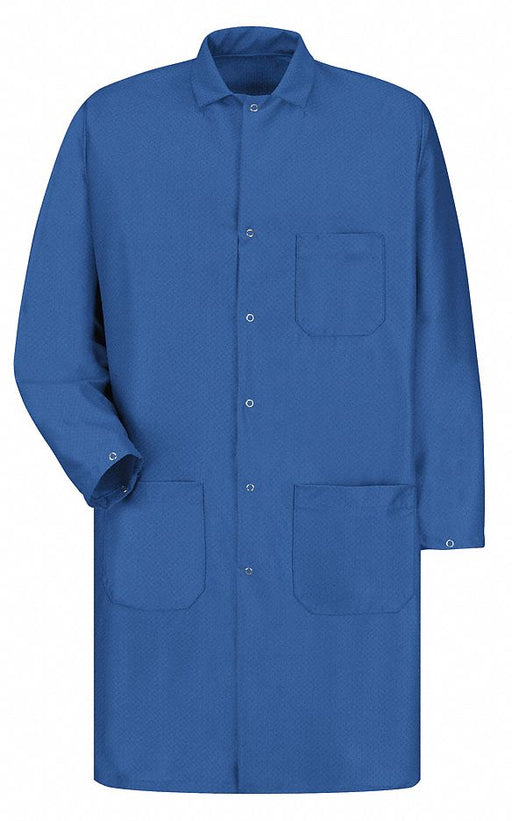 Lab Coat XL Blue Warp Knit