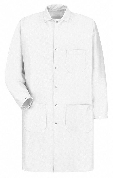 Lab Coat L White Warp Knit