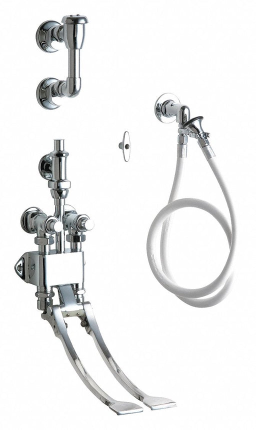 Pedal Valve Bed Pan Cleaner With
