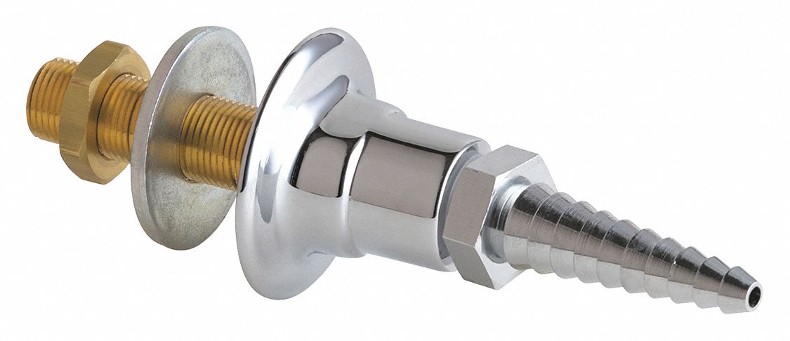 Wall Flange With Serrated Hose Nozzle