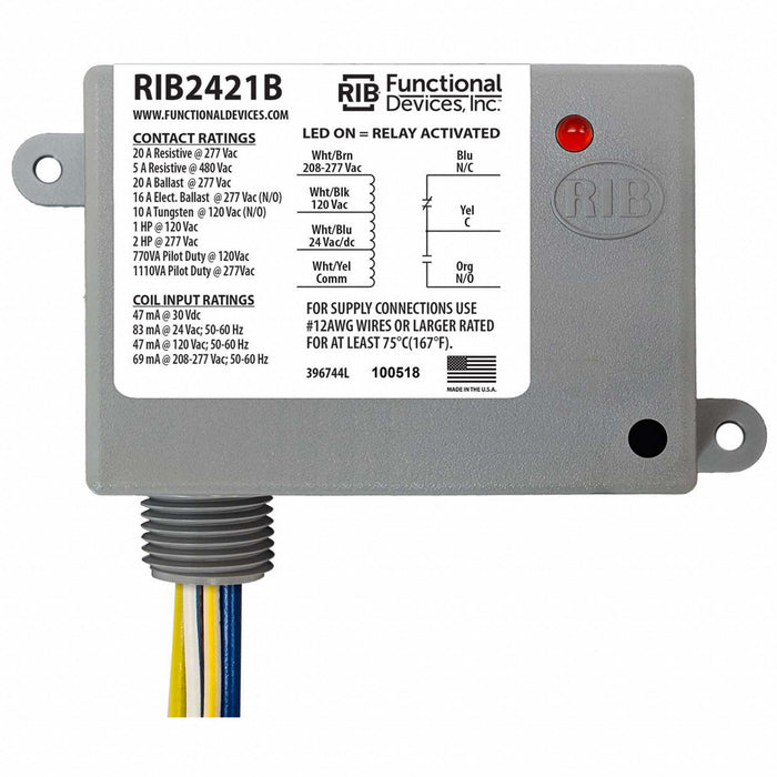 EnclosedPre-Wired Relay 208VAC SPDT 20A