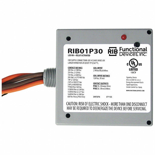 Pre-Wired Relay 120VAC DPST-NO 30A