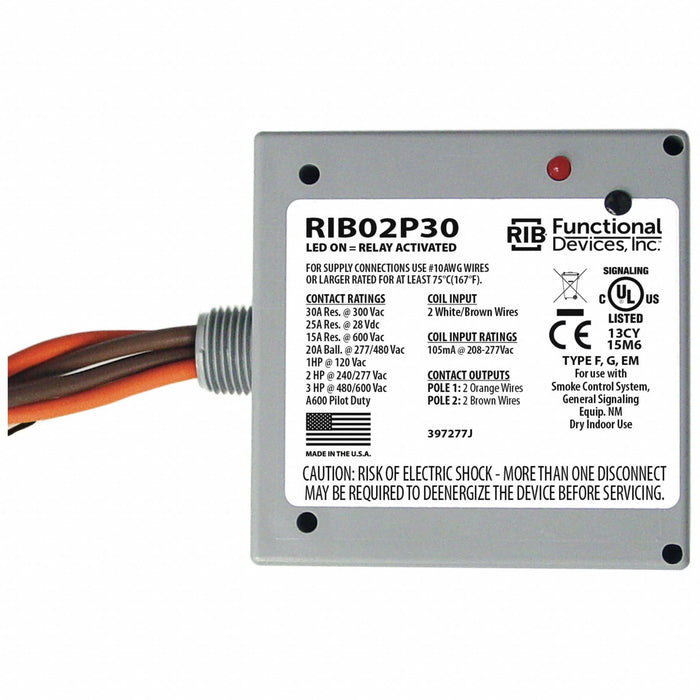 Pre-Wired Relay 277VAC DPST-NO 30A