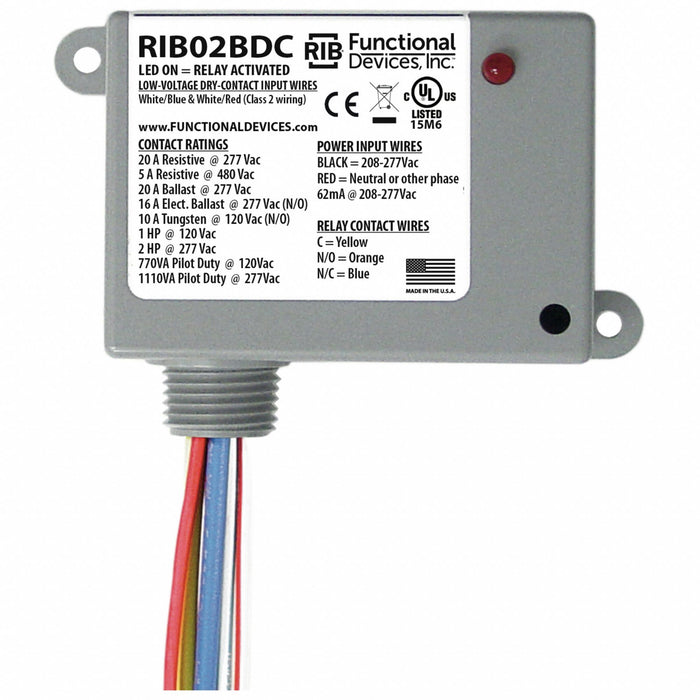 EnclosedPre-Wired Relay 277VAC SPDT 20A