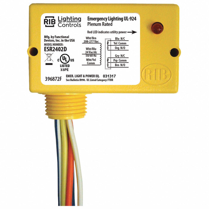 EnclosedPre-Wired Relay 277VAC DPDT 10A