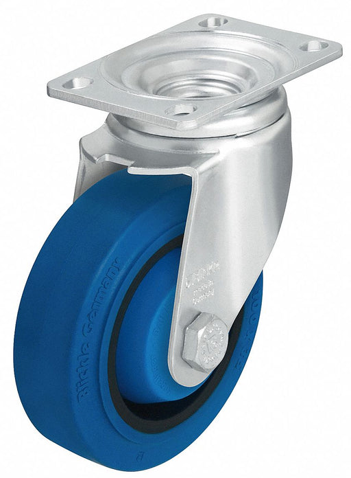Plate Caster Swivel Rubber 5 1/8 H