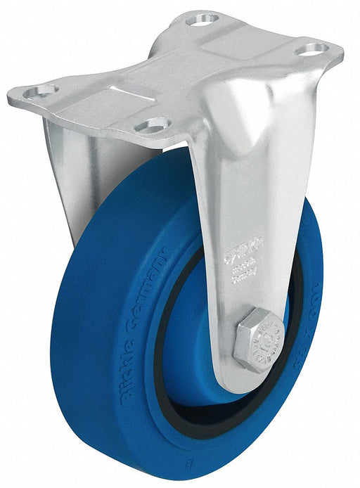 Plate Caster Rigid Rubber 5 1/8 H