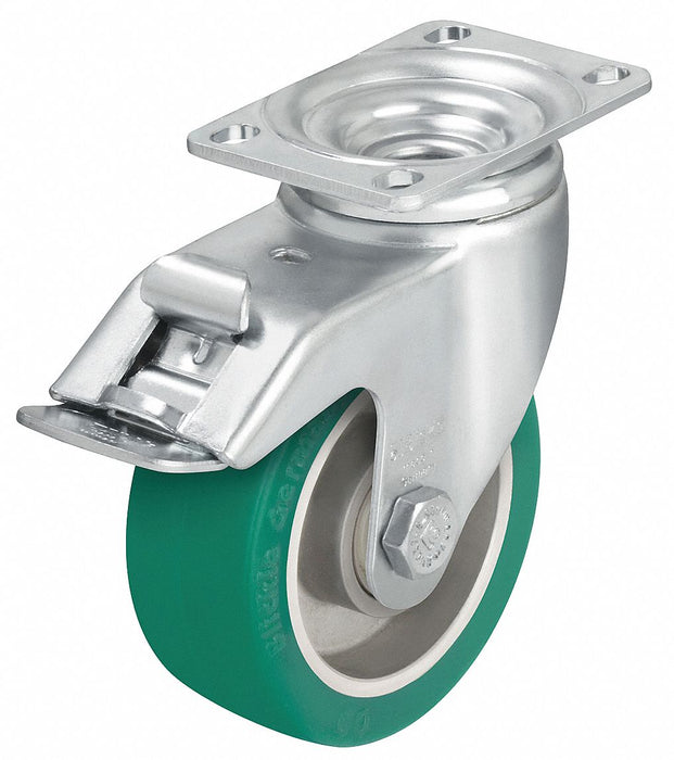 Plate Caster Swivel Polyurethane 5 1/8 H
