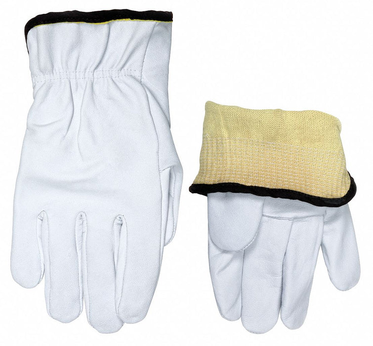H5449 Leather Gloves White 2XL PR