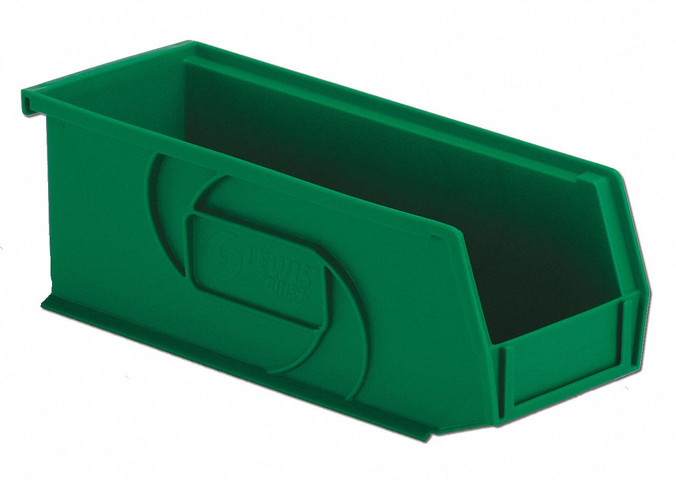 Hang and Stack Bin Green PP 4 in