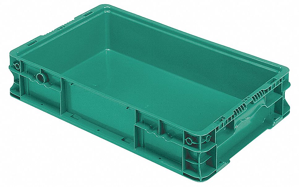 E7303 Straight Wall Ctr Green Solid PP