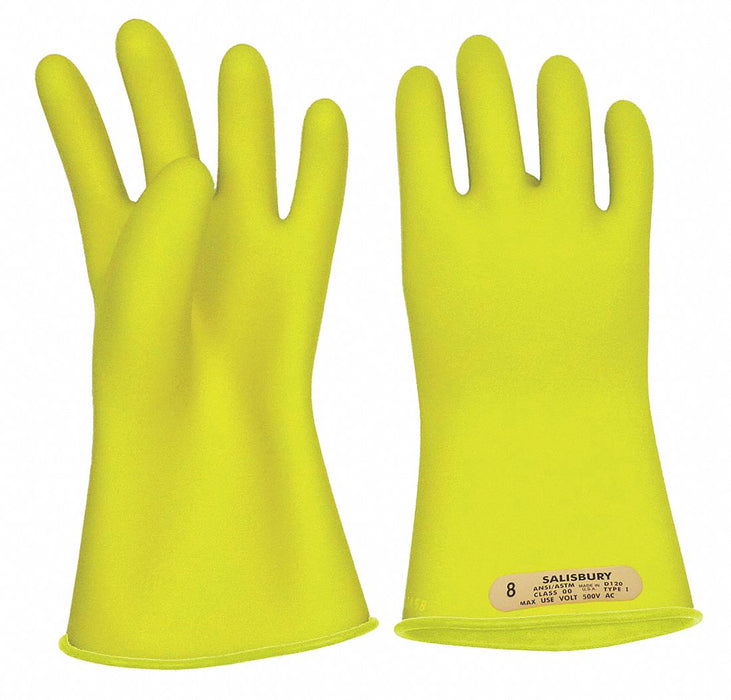 ElectrcInslatedGloves Sz7 Ylw Rubber PR