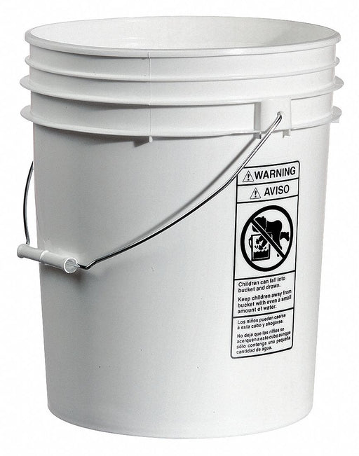 StrgPail 11.875inOD Wht 14.625inH PK10