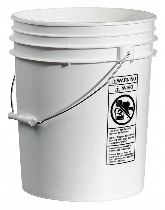 Pail Polyethylene White Open Head PK10