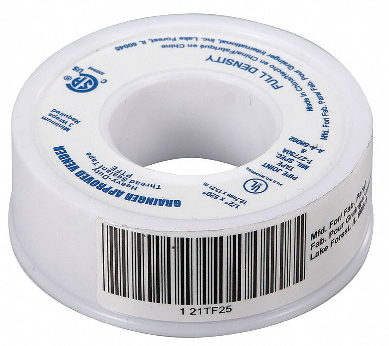 Thread Sealant Tape 1/2 W White