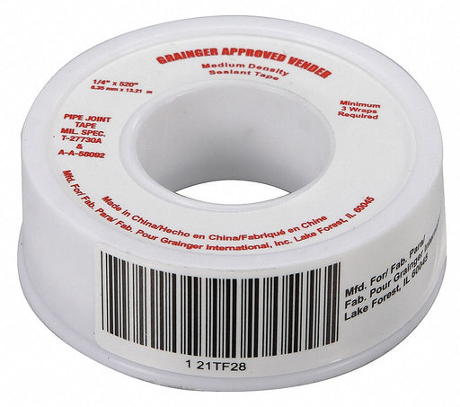 Thread Sealant Tape 1/4 W White