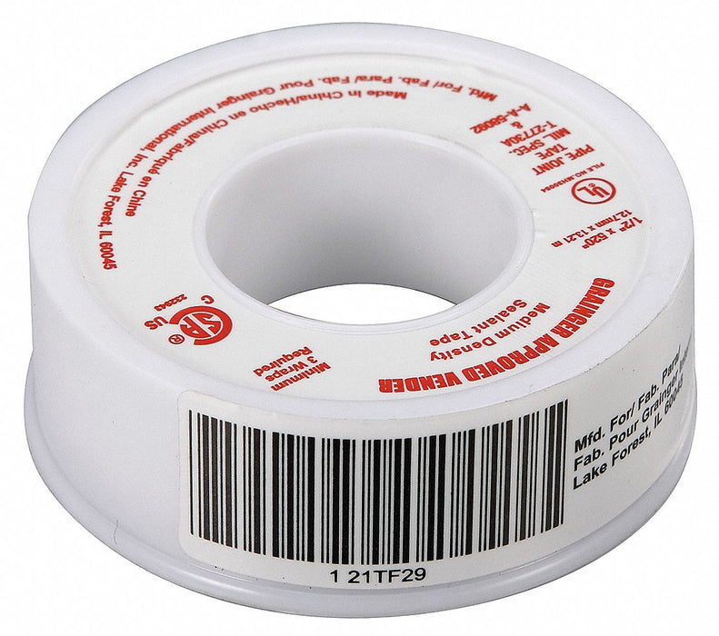 Thread Sealant Tape 1/2 W White