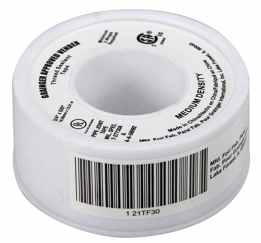 Thread Sealant Tape 3/4 W White