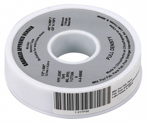 Thread Sealant Tape 1/2 W Gray
