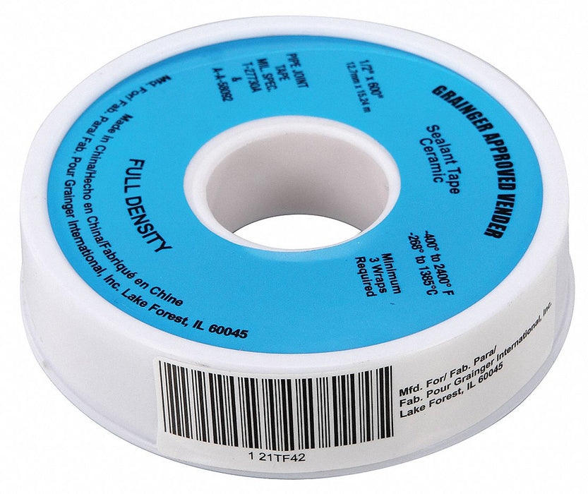 Thread Sealant Tape 1/2 W Yellow