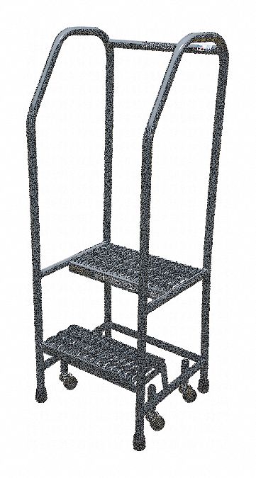 Rolling Ladder Steel 50In. H. Gray