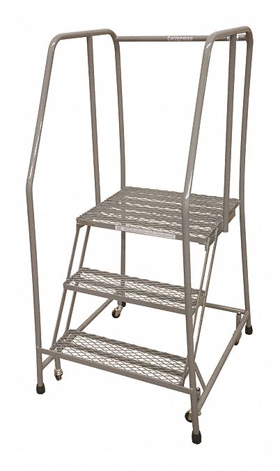 Rolling Ladder Steel 60In. H. Gray