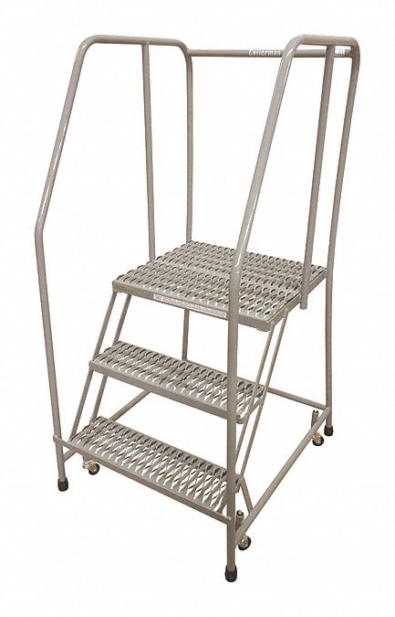 Rolling Ladder Steel 60In. H. Gray
