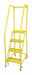 Rolling Ladder Steel 70In. H. Yellow