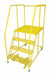 Rolling Ladder Steel 70In. H. Yellow