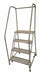 Rolling Ladder Steel 70In. H. Gray