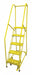 Rolling Ladder Steel 80In. H. Yellow