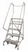 Rolling Ladder Steel 80In. H. Gray