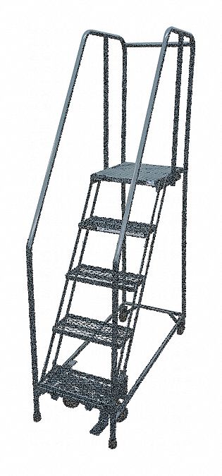 Rolling Ladder Steel 70In. H. Gray