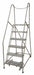 Rolling Ladder Steel 90In. H. Gray