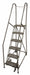 Rolling Ladder Steel 90In. H. Gray