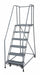 Rolling Ladder Steel 90In. H. Gray