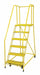 Rolling Ladder Steel 90In. H. Yellow