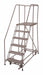 Rolling Ladder Steel 90In. H. Gray