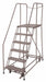 Rolling Ladder Steel 90In. H. Gray
