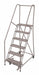 Rolling Ladder Steel 90In. H. Gray
