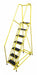 Rolling Ladder Steel 100In. H. Yellow