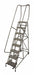 Rolling Ladder Steel 110In. H. Gray