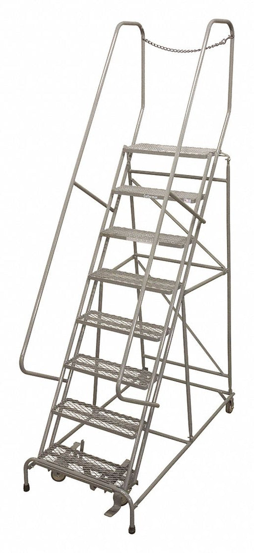 Rolling Ladder Steel 110In. H. Gray