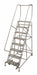 Rolling Ladder Steel 110In. H. Gray