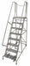 Rolling Ladder Steel 110In. H. Gray