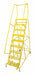 Rolling Ladder Steel 120In. H. Yellow