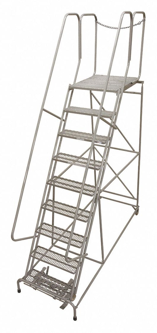 Rolling Ladder Steel 120In. H. Gray